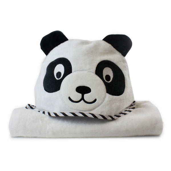 Panda Large Plush Hooded Towel