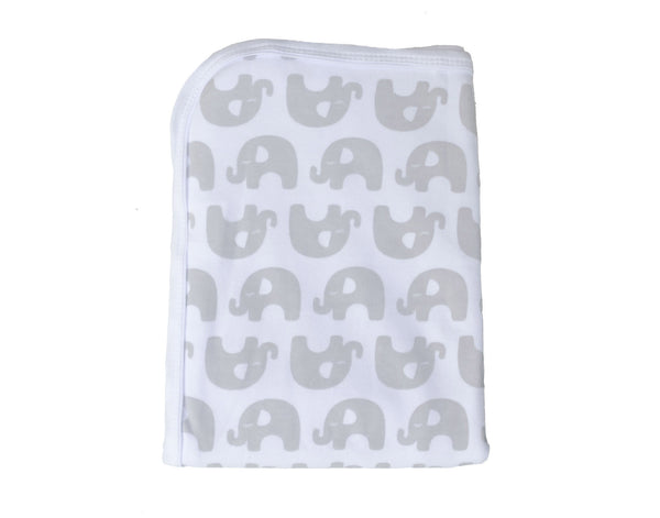 Baby Elephant Jersey Swaddle Wrap
