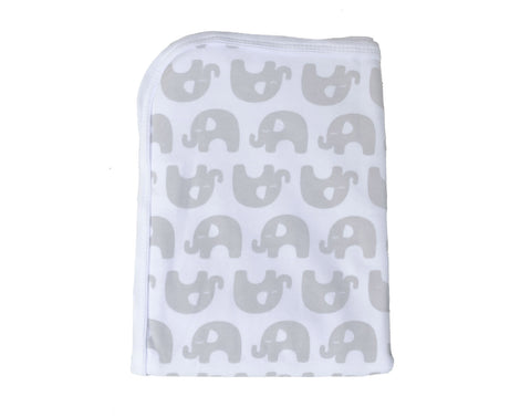 Baby Elephant Jersey Swaddle Wrap