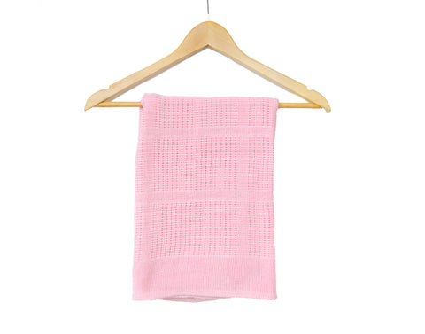 Cotton Weave Baby Girl Blanket