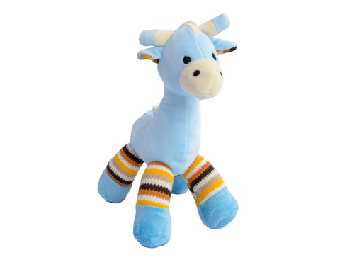 Blue Giraffe Plush Rattle Toy