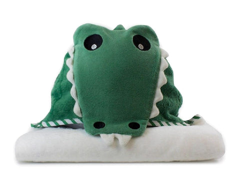 Crocodile Large Plush Hooded Towel