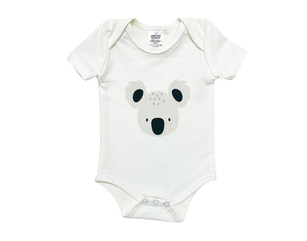 Grey Short Sleeve Koala Bodysuit
